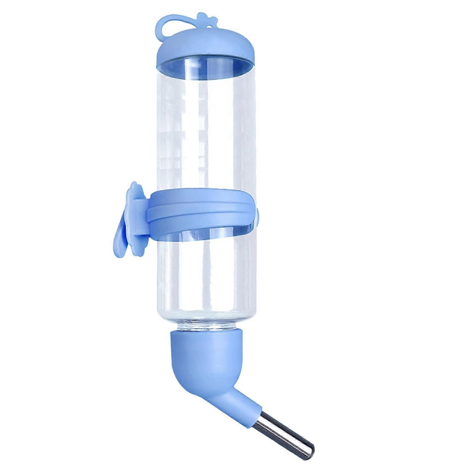 80/125/250ml Small Pet Water Fountain Bottle Feeder For Hamsters And Ferrets, Leak-Proof Blue