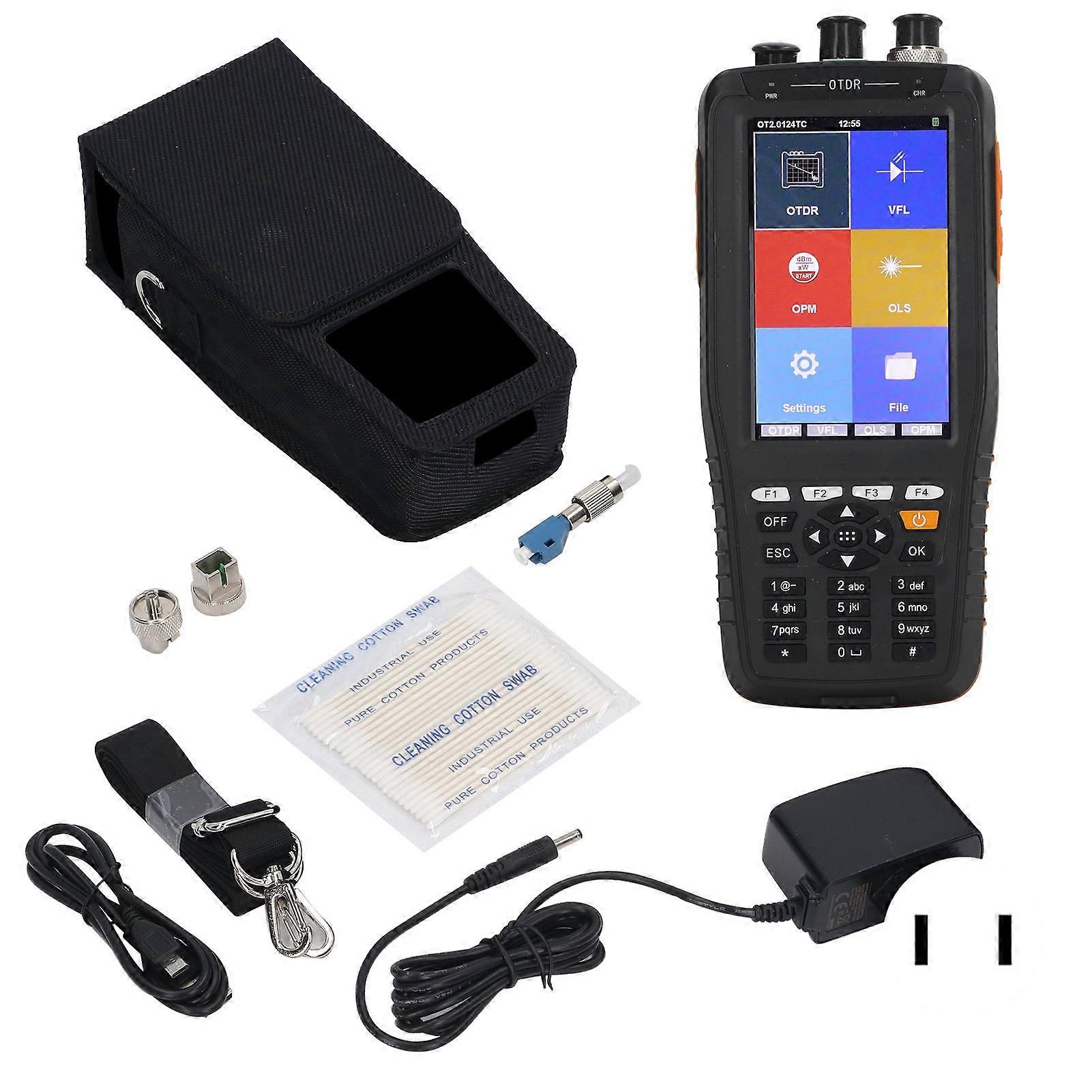 OTDR Optical Time Domain Reflectometer 4 in 1 Fiber Power Meter Portable Optic Tester 100 to 240V US Plug for Network Cable Testing