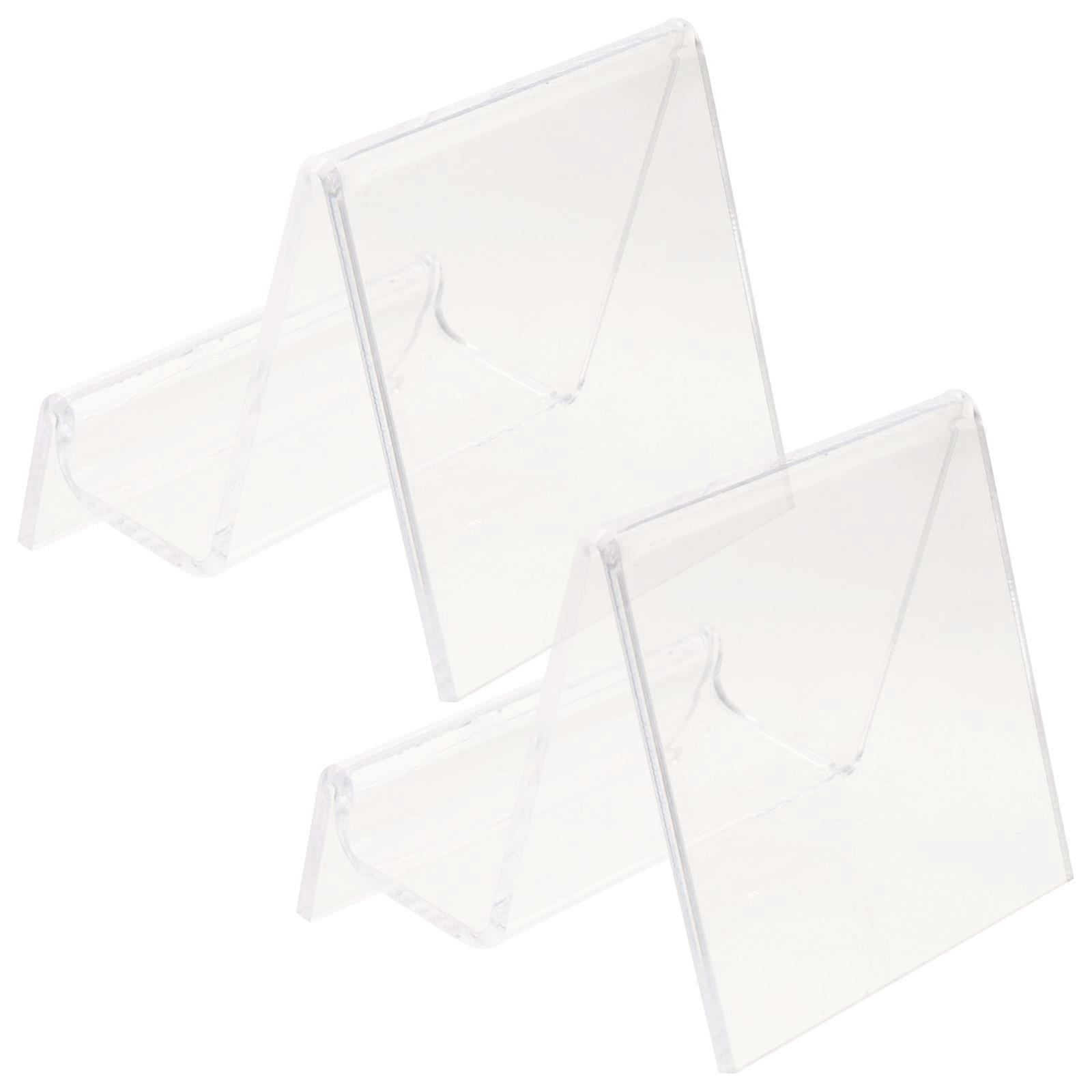 Transparent Acrylic Purse Display Stand for Home or Salon Use with Sturdy Construction and Modern Design 2 Pieces