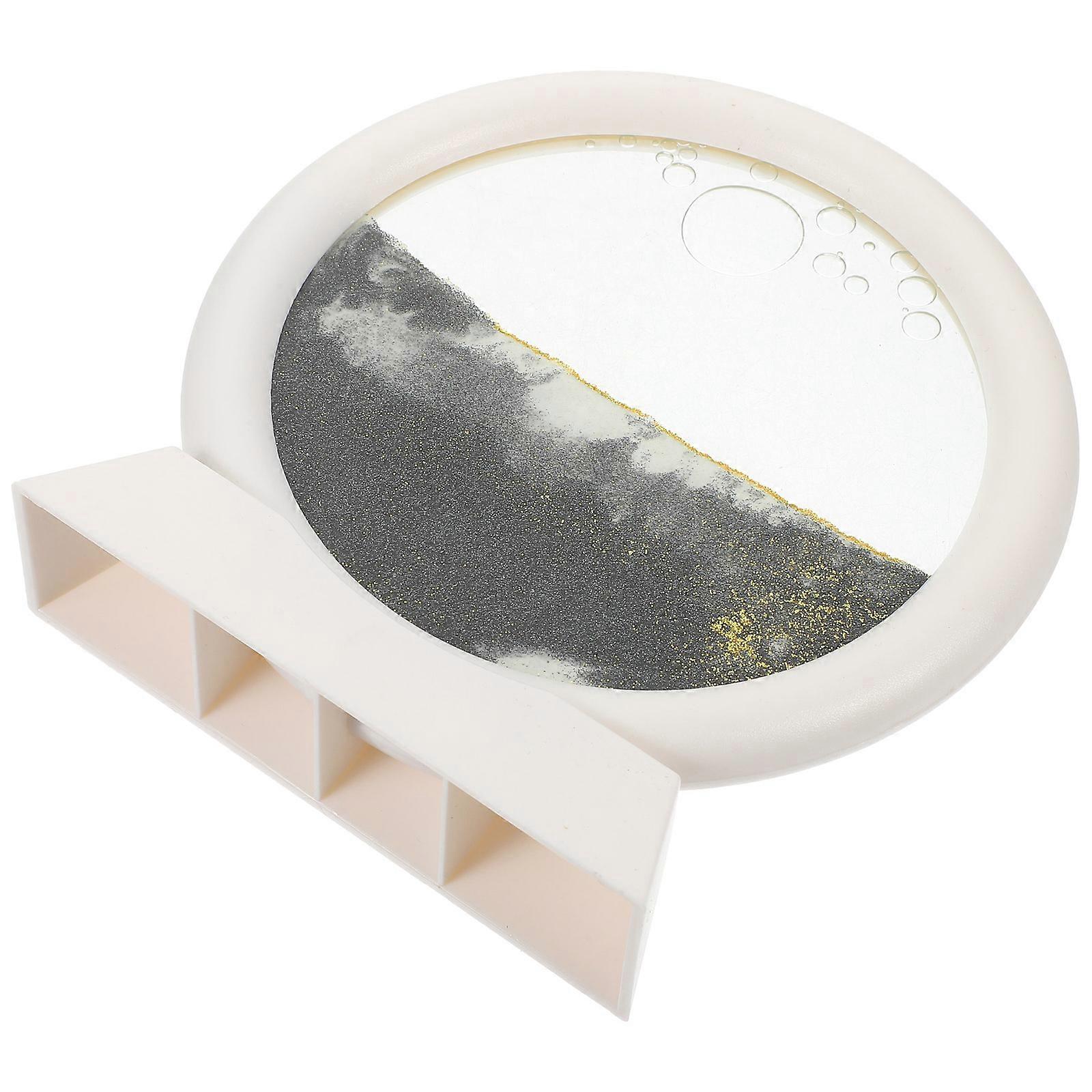 Quicksand Art Painting Moving Sand Picture Office Space Matching Round Black Relaxing 1Pcs