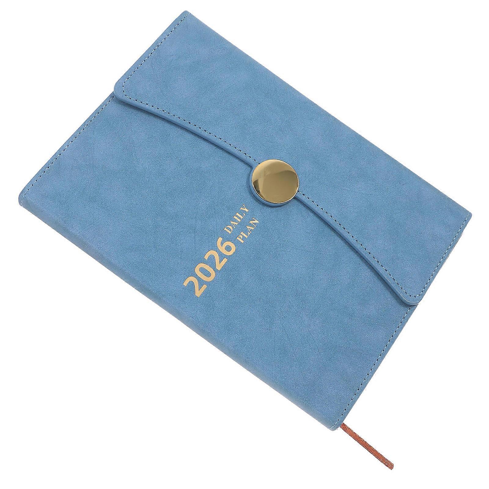 Notebook Planner A5 Pu Notebook Zilnic Planner Pentru Utilizare Utilizare Albastru Ceral Portabil Dimensiune Index Lunar 1Buc