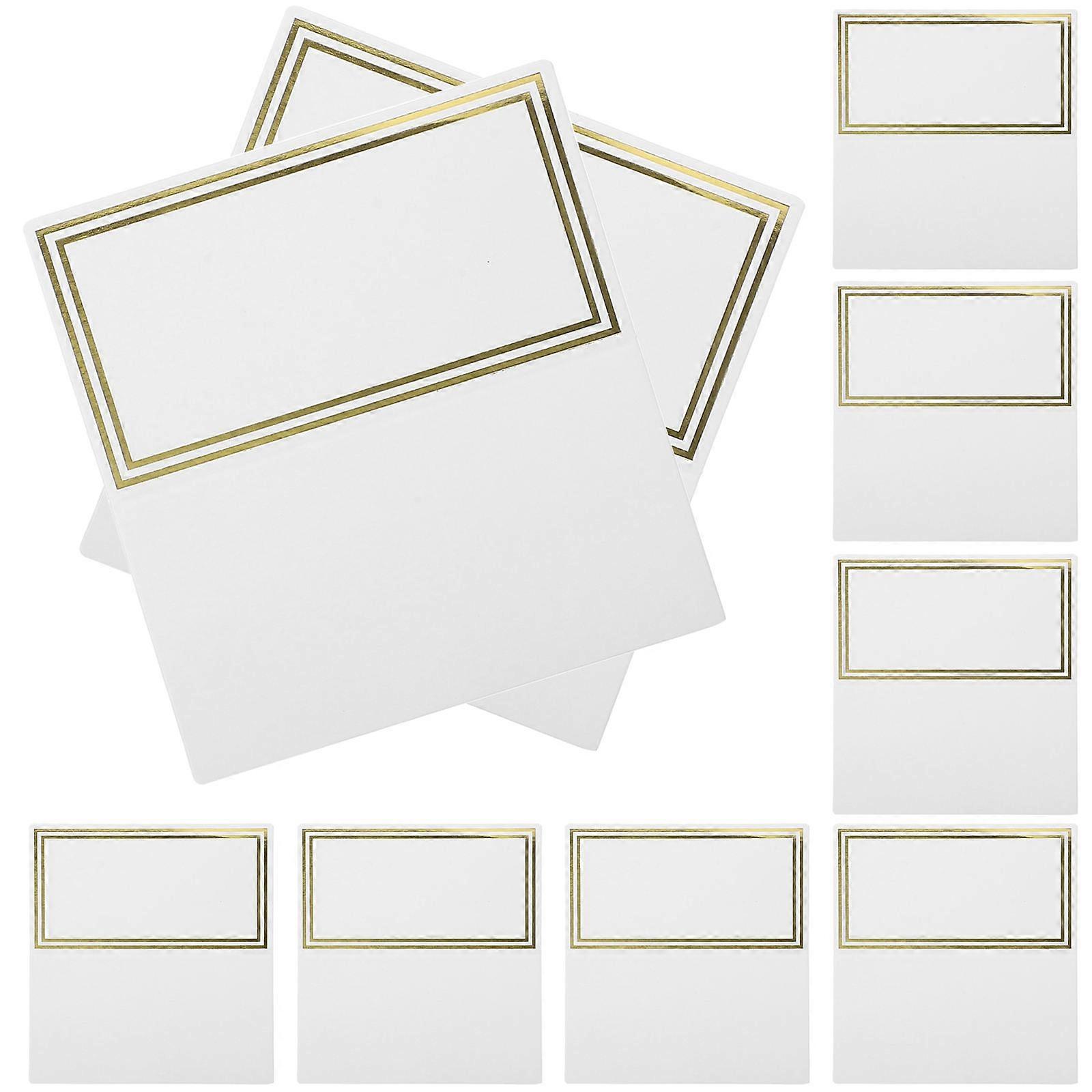 50pcs Elegant Gold Foil Place Cards for Weddings, Birthdays & Parties – Blank Name Cards to Distinguish Guests and Enhance Decor