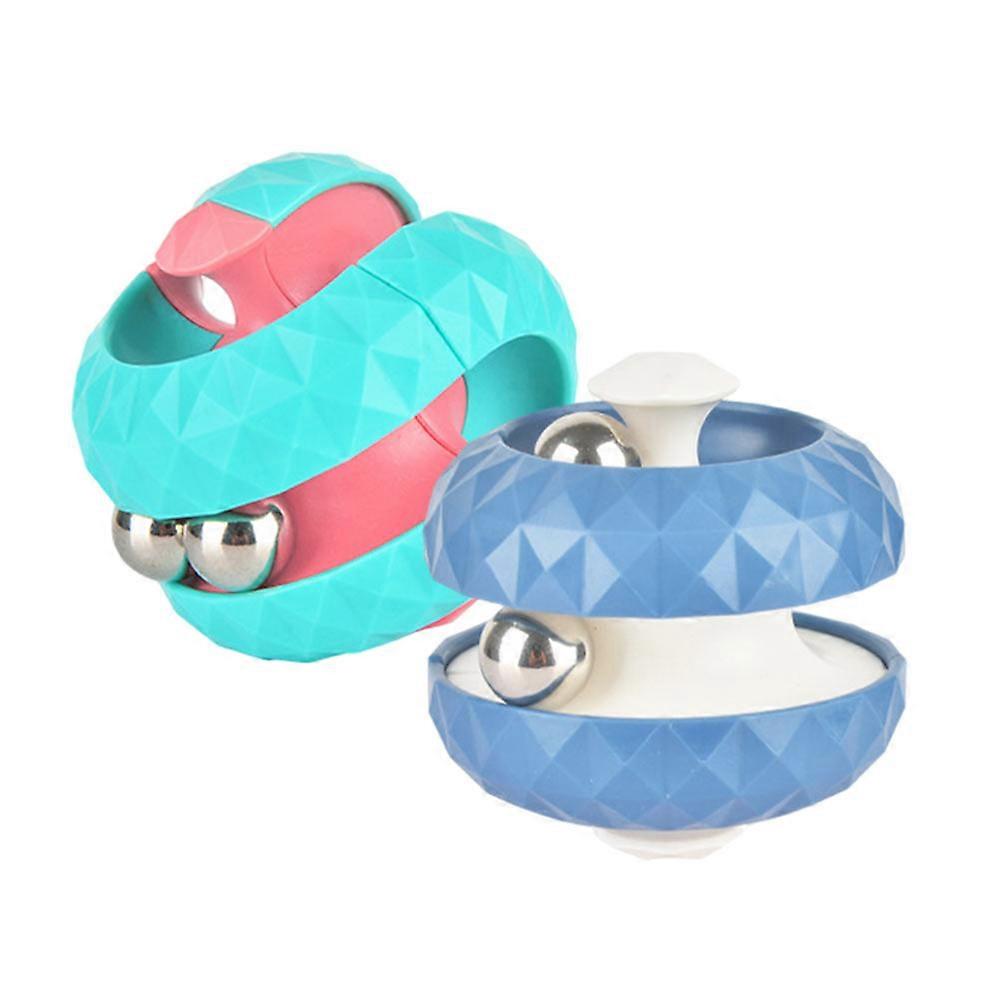 Stress Relief Rotating Rail Bead Toys Childrens Novelty Toys Leisure Time Plastic Cube 2Pack