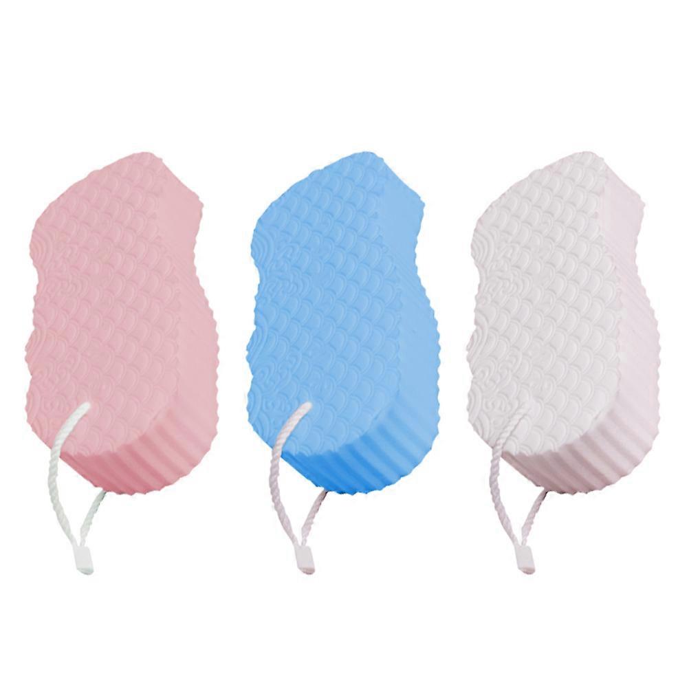 PVA Bath Sponge Set of 3 Assorted Colors for Tender Comfortable Bathing Experience Safe for All