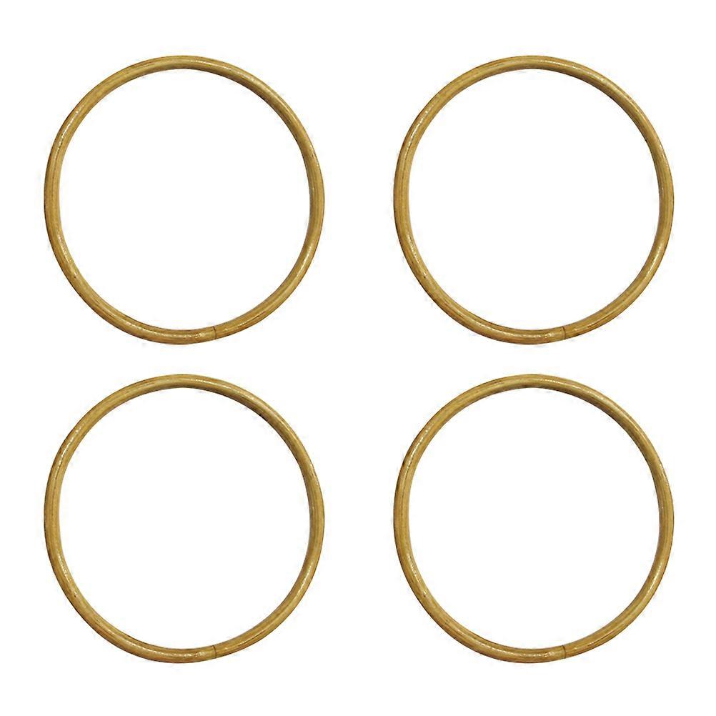 Golden Plastic DIY Bamboo Look Round Handles for Handmade Bag Accessories 15CM Inner Diameter