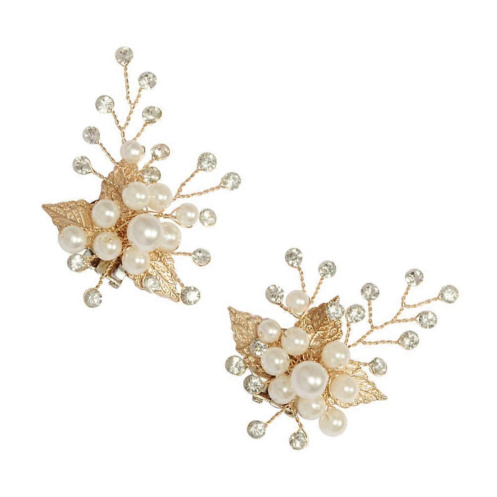 Here's a polished and professional product description based on your input:
**2pcs Elegant Pearl & Rhinestone Shoe Clips – Wedding, Party &