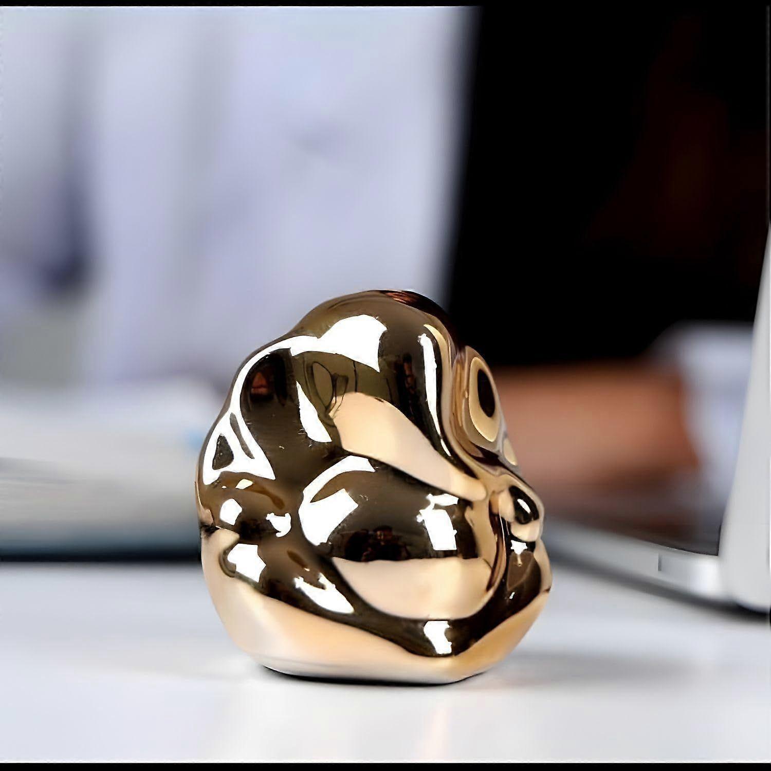 Golden Ganpati Idol | Ideal for Car Dashboard, Home Temple & Office Decor to Invite Blessings, Positivity, and Good Fortune