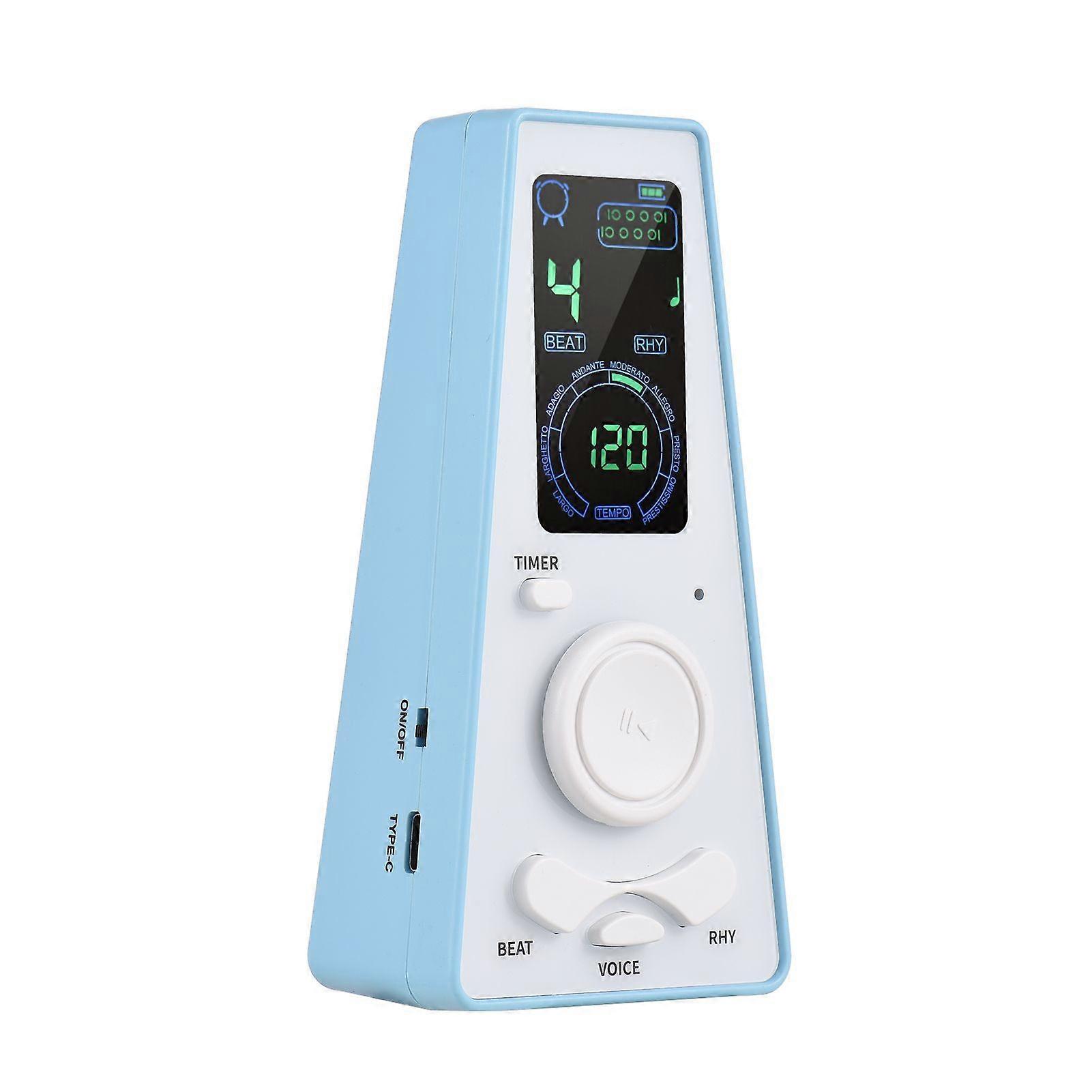 Electronic Digital Metronome with Timer Universal Electronic Metronome with Volume and Beat Speed Control, Battery or USB Cable Powered, for Guitar Pi