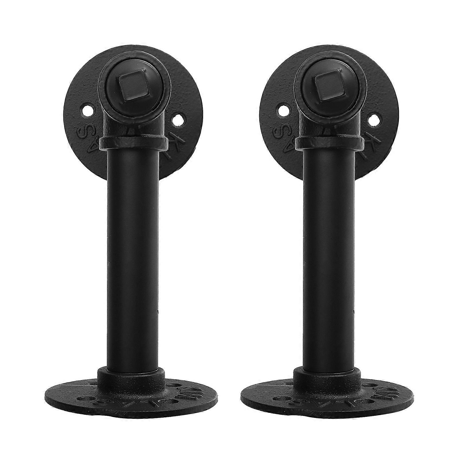 Industrial Floating Shelf Support Bracket Rectangular Shelf Installation Wall Mount For Home Organization 2Pcs