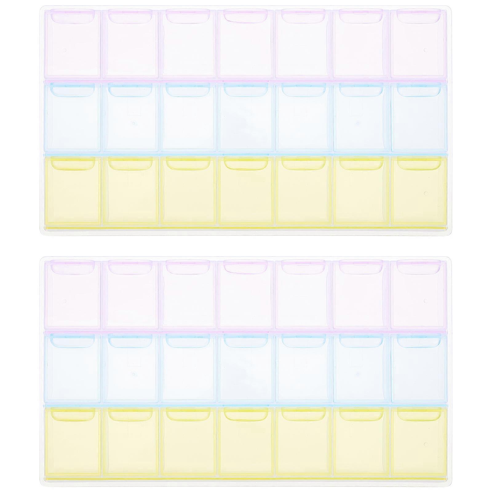 Divided Storage Box 2Pcs Bead Storage Cases Designed For Art Crafts With Efficient Storage And Portable Features