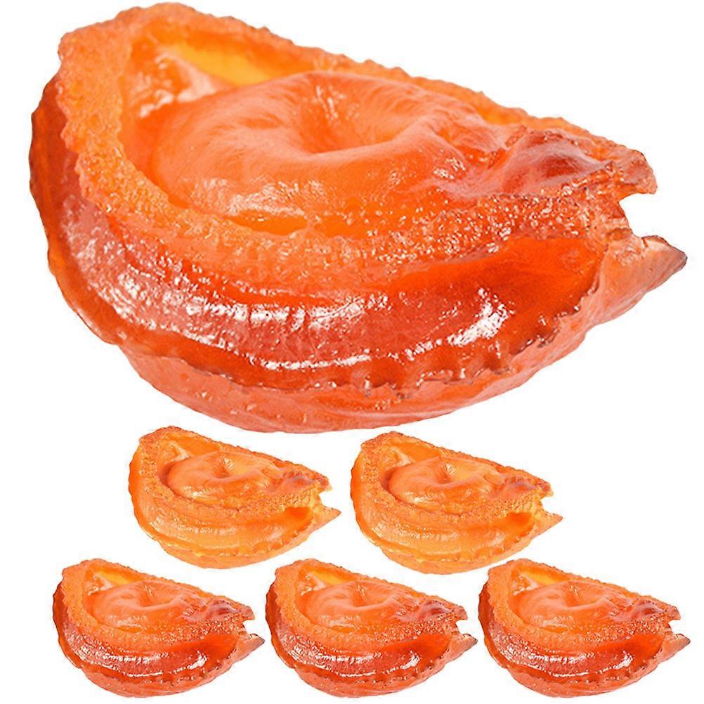Artificial Abalone Models 6Pcs Abalone Shape Home Decor 5.3X4X2.5CM PVC Appearance