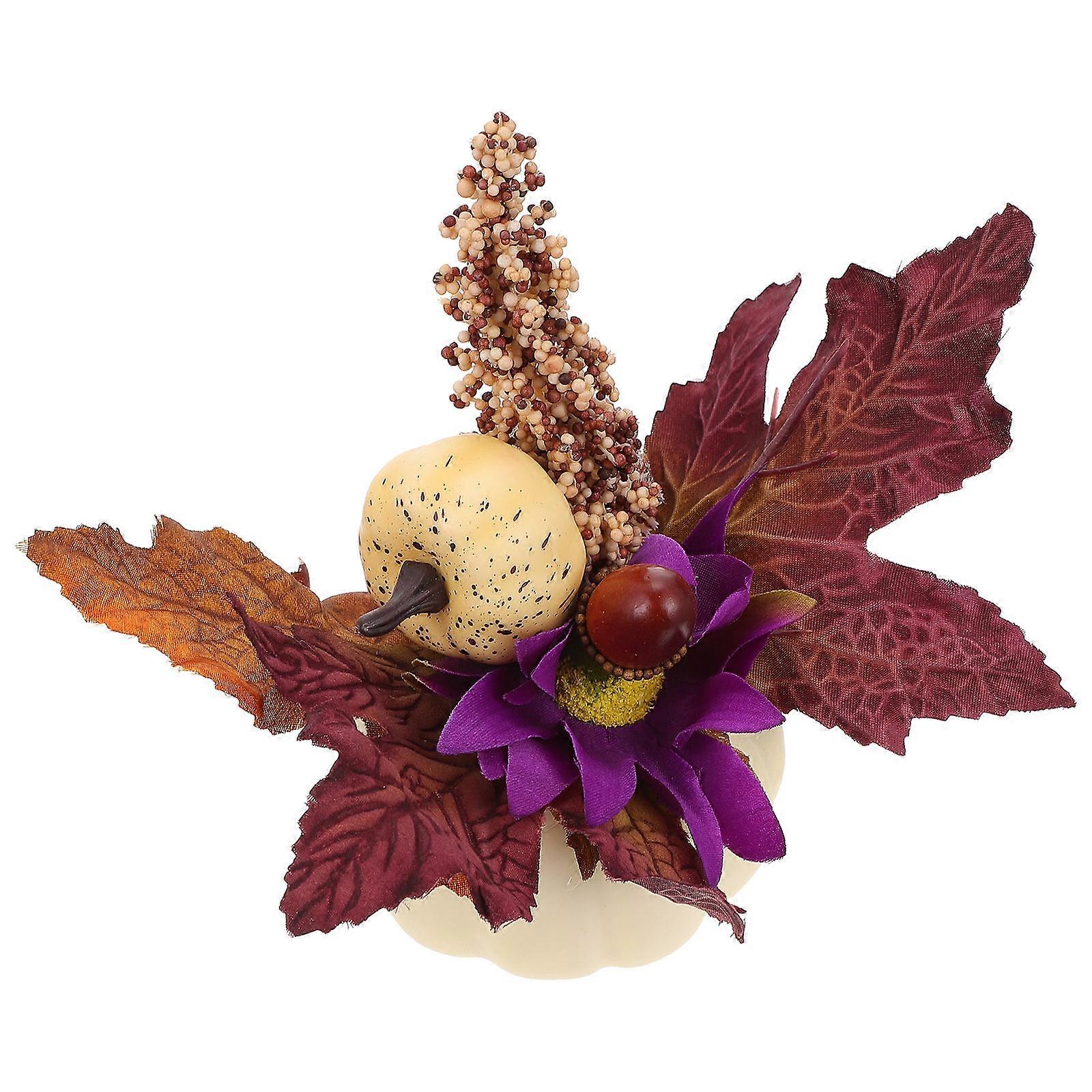 Artificial Pumpkin Fall Table Decoration For Indoor Use 6.3X3.5X3.5 Inch 1Pack