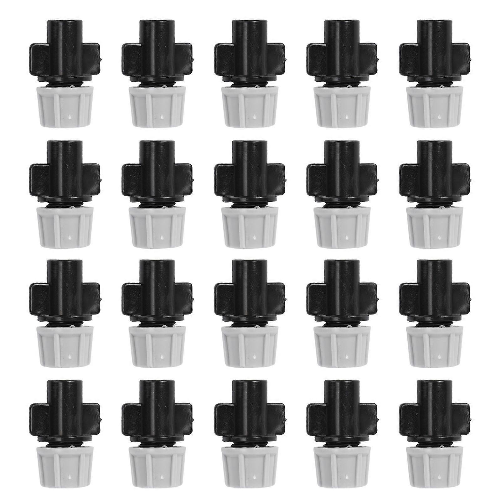 Plastic Atomizing Nozzle Mini Nozzle for Garden Use 20Pcs in Grey Color