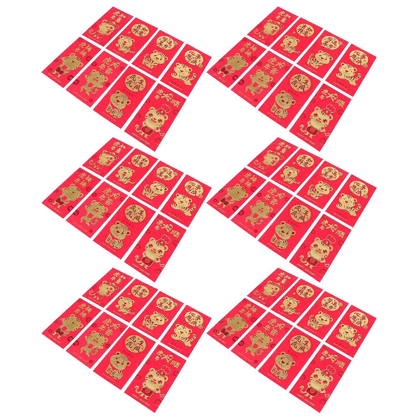 Decorative Money Packet 48Pack Lovely Red Envelopes Suitable For Family And Friends During Chinese New Year Festivities With Gift Container Function