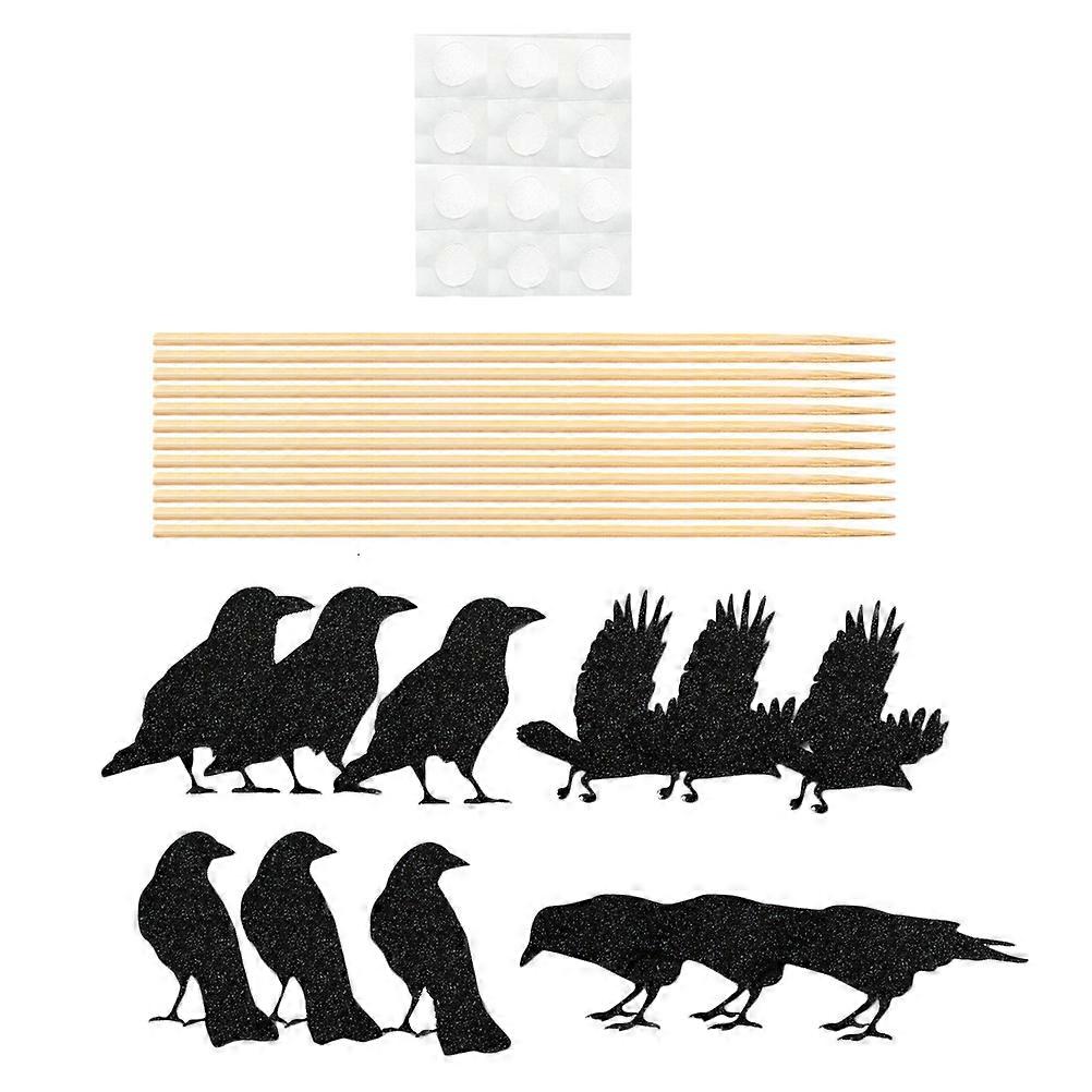 Halloween Themed 24Pack Bat Shape Cupcake Toppers For Desserts Party Hosts Featuring Black Color And Decoration Function