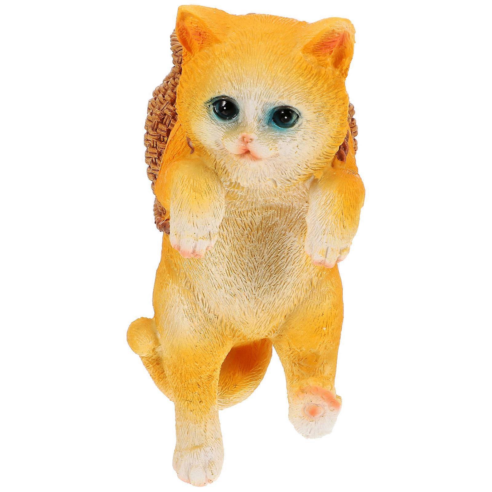 Creative Resin Cat Ornament For Home Decoration Featuring Cat Shape Design 1 Set