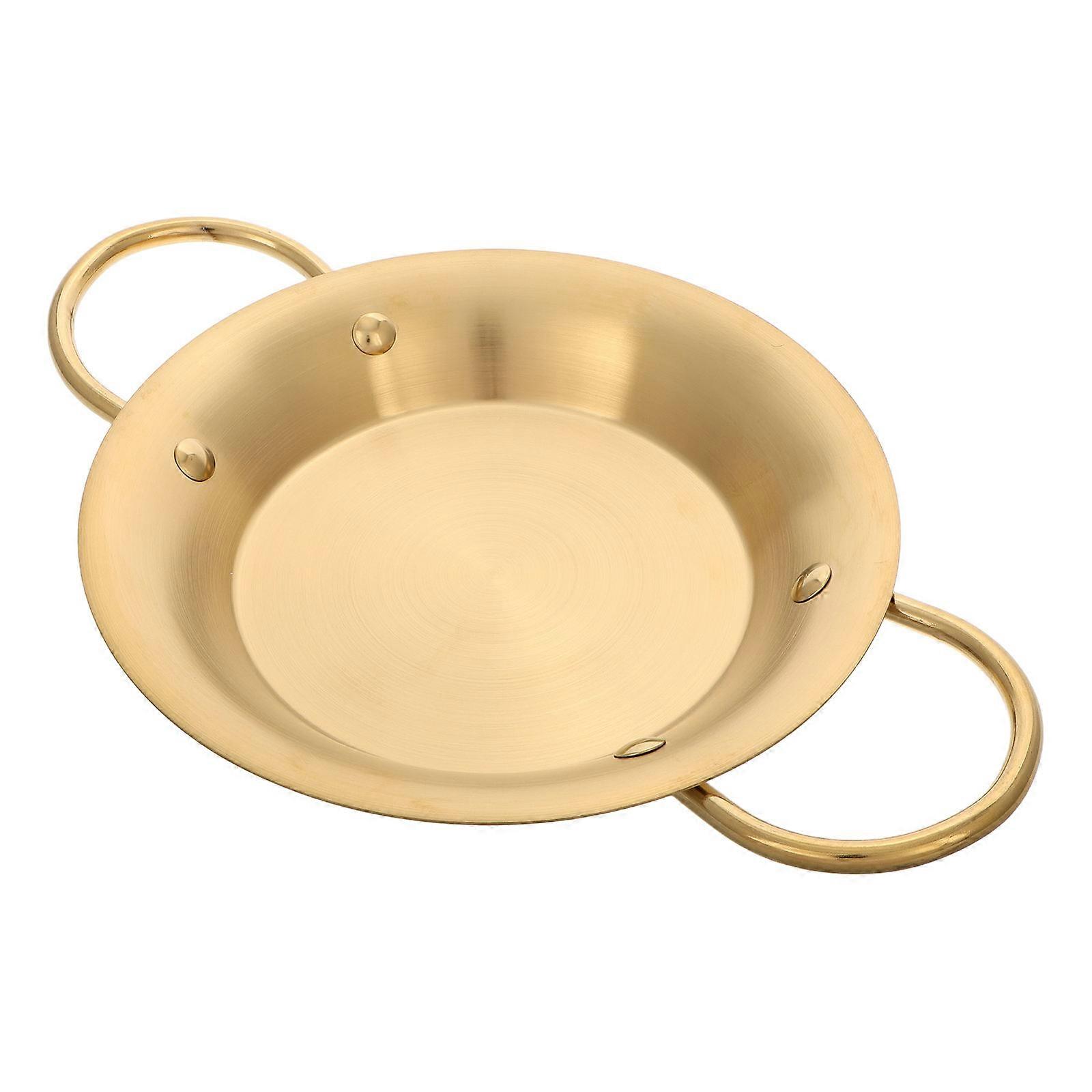 Double Handle Cooking Pan Stainless Steel Metal Pan Heavy Duty Roasting Thickened Baking Pan