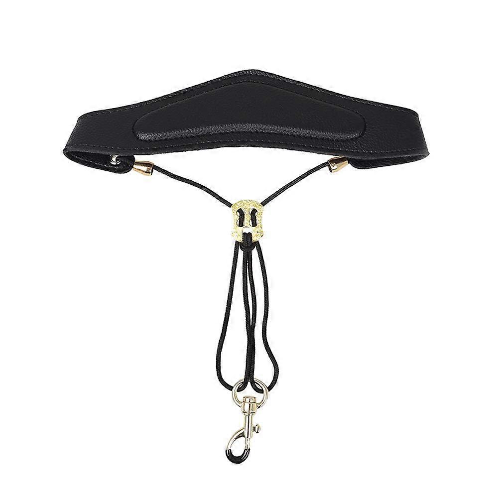 Saxophone  Leather Shoulder Strap Soft Padded Neck Strap for Sax