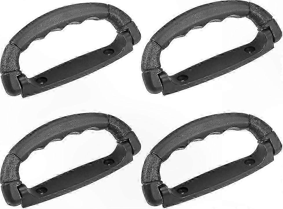 ブラックプラスチック製ラゲッジハンドル、4パック、スーツケースとバッグ用の12.5cmグリップ