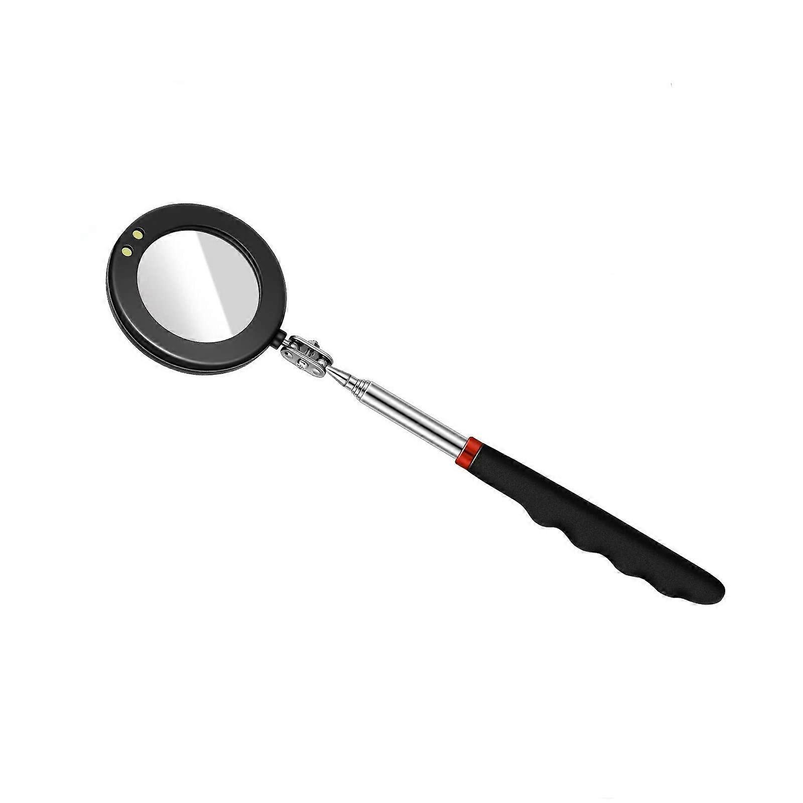 Underbody Inspection Mirror Flexible 360-Degree LED Light Telescopic Pocket-Size For Mechanics Technicians Craftsmen