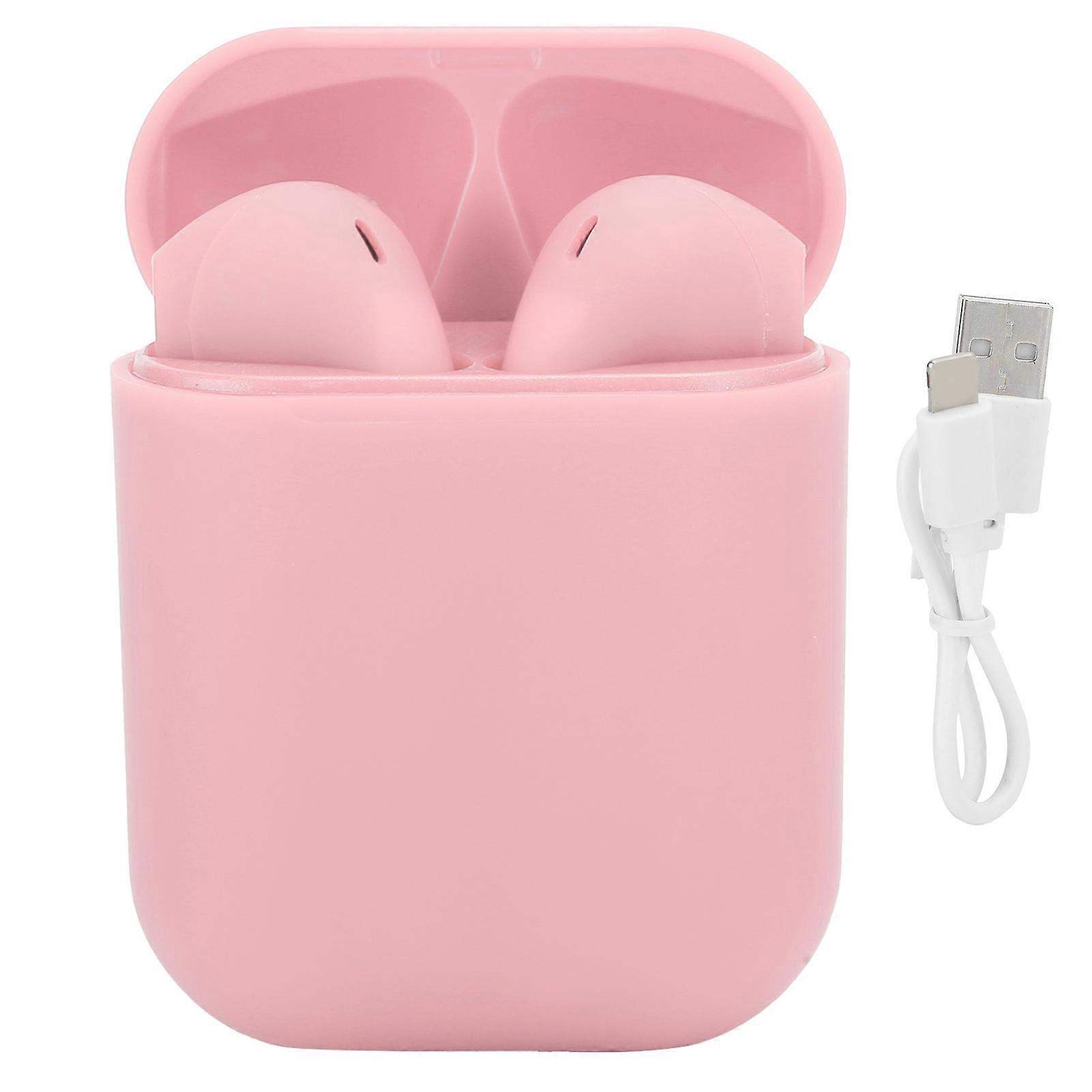 Pink TWS Bluetooth 5.0 Wireless Earbuds with Touch Control and Charging Case