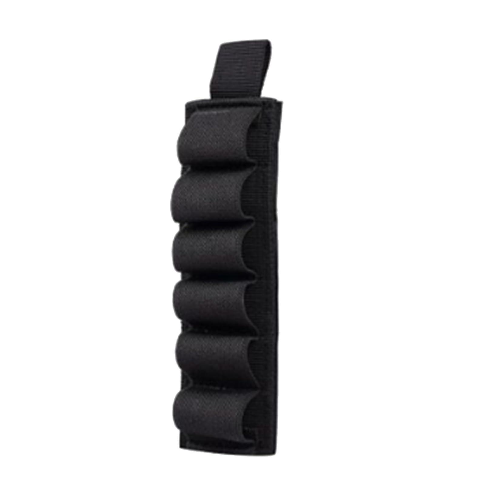 Cartridge Sleeves for 6 Cartridges Shotgun Holder with Self-Adhesive Stickers, Durable Ammunition Reload Storage Solution