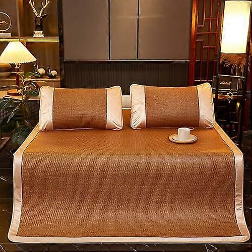 Breathable Bamboo Folding Mat, Carbonized Mahjong Mattress, NonSlip, Ideal for Single/Double Beds and Family Use (Color C, 150 cm)