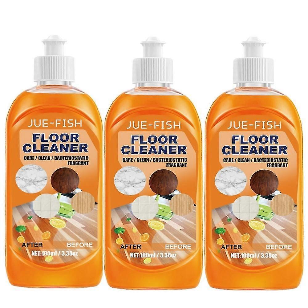 3pcs Nettoyant Pour Sol Liquide Sûr Nettoyage De Sol Détergent Liquide De Polissage Facile À Utiliser Et Solution Pratique De Nettoyage Des Sols Pour La Maison