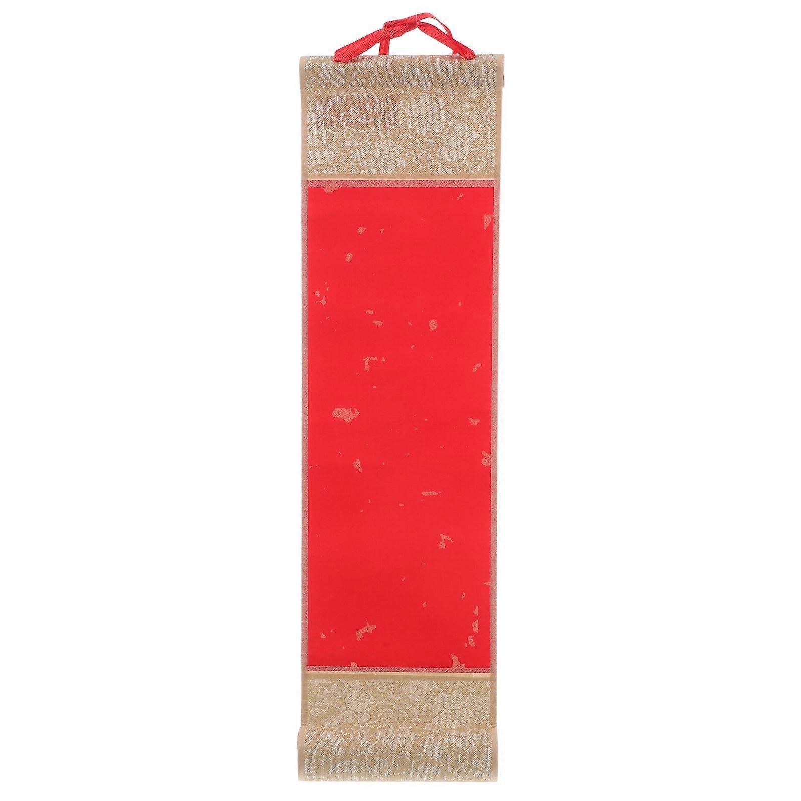 Mini Scroll Hanging Painting Xuan Paper Gold Sprinkled Wax Dyed Semi-Ripe Blank Retro Calligraphy Creation Hand Scroll For Office Decor