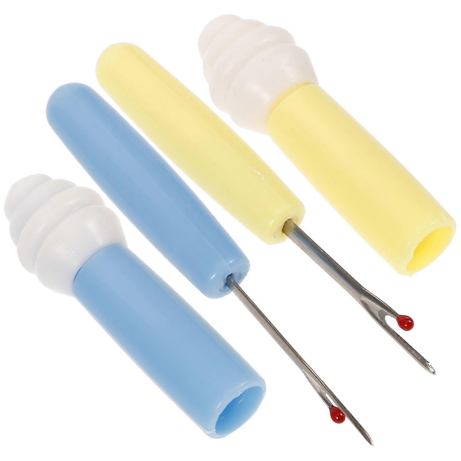 2Pcs Seam Ripper Thread Removing Tool 2-in-1 Threads Remover Hand Stitch Ripper with Thread Eraser