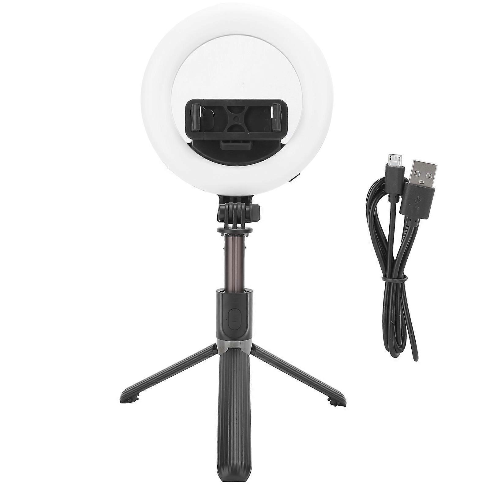 L07 Bluetooth Selfie Stick with 5in Ring Light Tripod for Live Broadcast and Photography