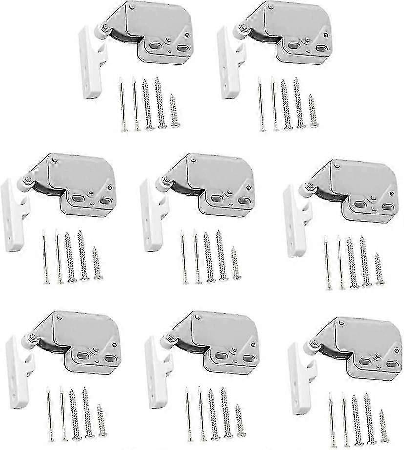 Spring Latch Skap Dør Push Låser Hvit Push Latch Push Latch Spring Cabinet Lock Mini Latch Cabinet Trykk for å åpne for skapdører med trykk til