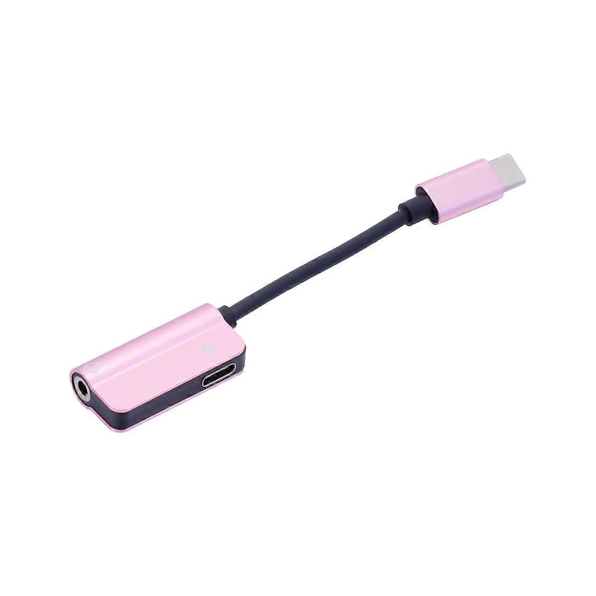Headphone Jack Adapter 2-in-1 USB Type C to 3.5mm Earphone Adapter for 3.5mm Headphones Compatible Devices Multi Material for Travel 1Set