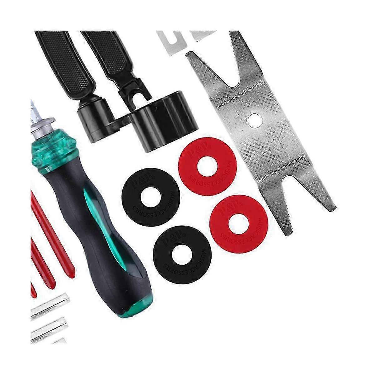 Guitar Care Kit: 3-in-1 String Grinding & Leveling Ruler for Comprehensive Cleaning and Maintenance of Your Guitar