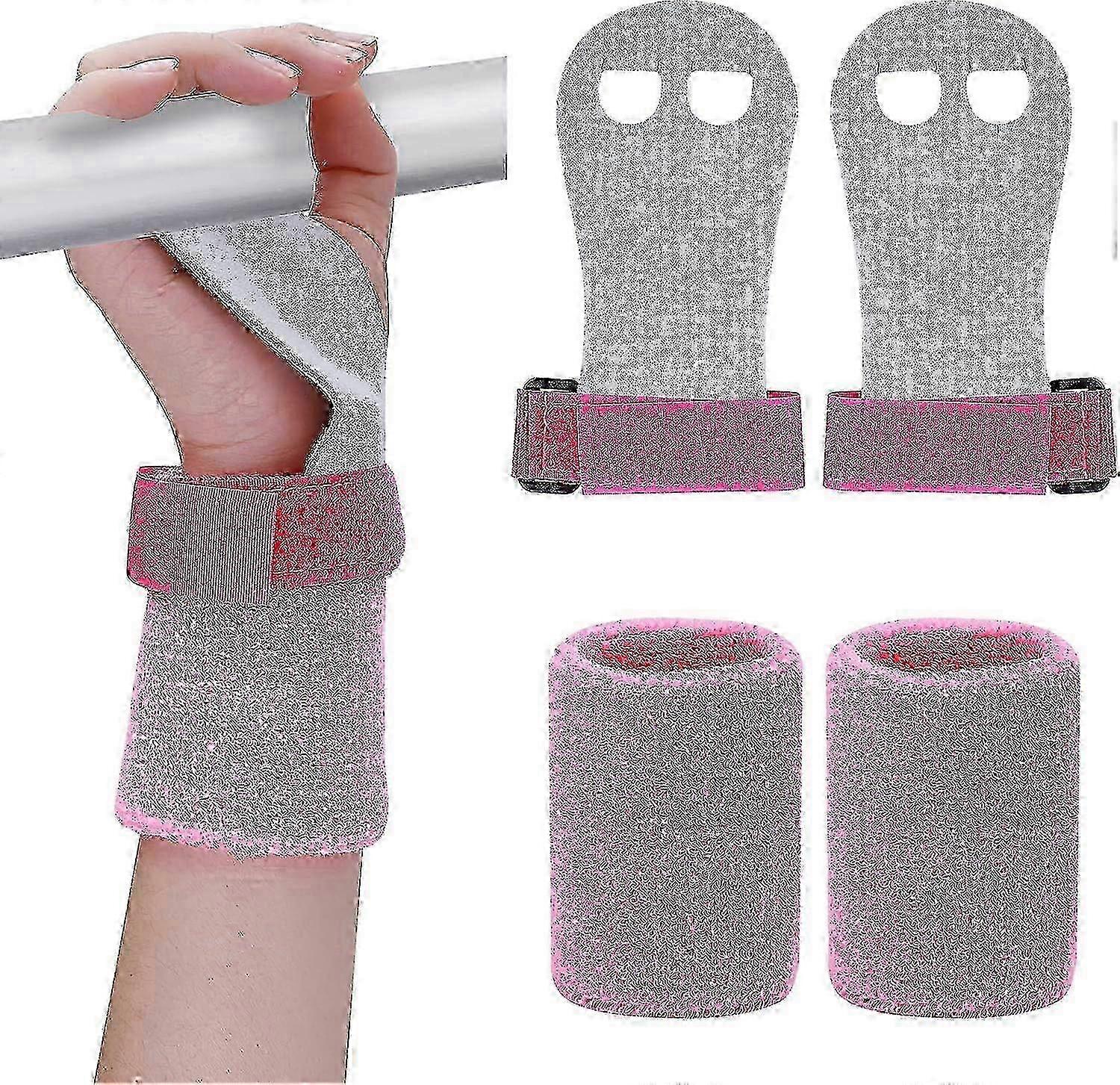 2Pcs σετ βραχιολιών λαβών παιδικής γυμναστικής, ροζ λαβές χεριών προπόνησης για άσκηση &; κατάρτιση