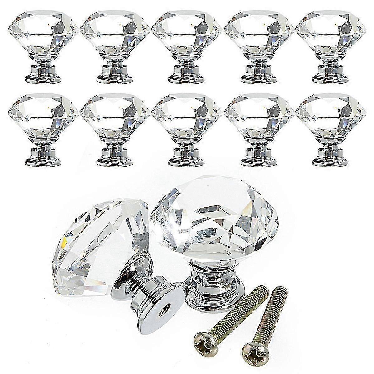 30 Mm Crystal Door Knob Cupboard Drawer Handles Crystal Glass Knobs Transparent Door Knobs Crystal Glass Cabinet Knobs
