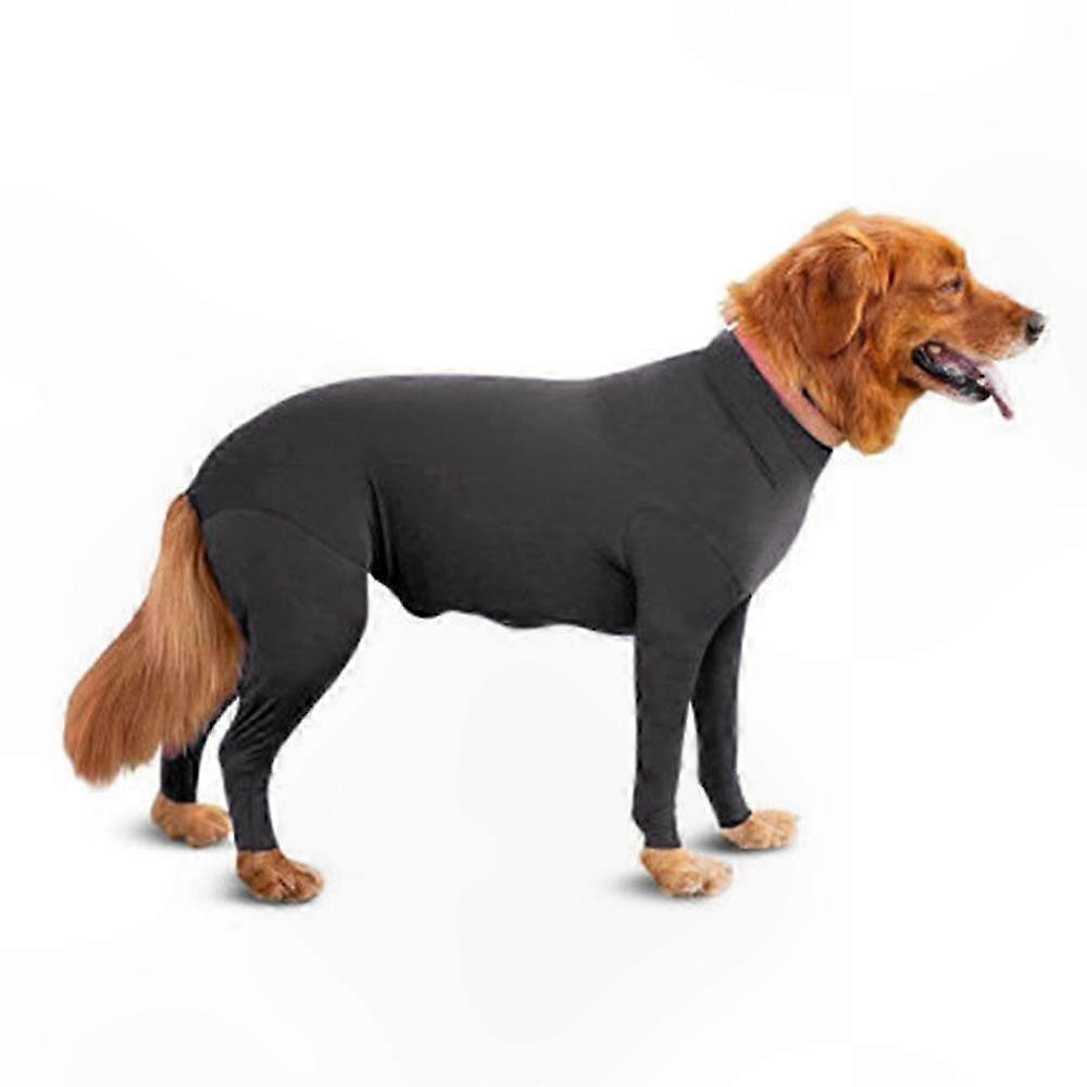 Big Dog Onesie المضادة للتساقط بذلة قابلة للتمدد بدلة الانتعاش للكلاب الكبيرة قميص محايد بيجامة ملابس ملابس الأليفة Onesie حامي
