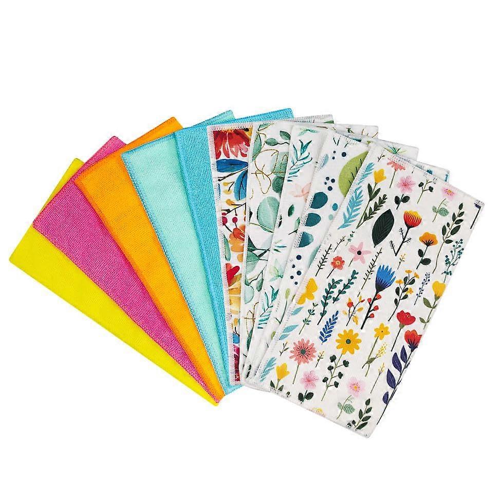 Cleaning Cloth Pack Of 10 - Reusable, Multi-Purpose Cleaning Cloths For Kitchen, Glass, And Surfaces