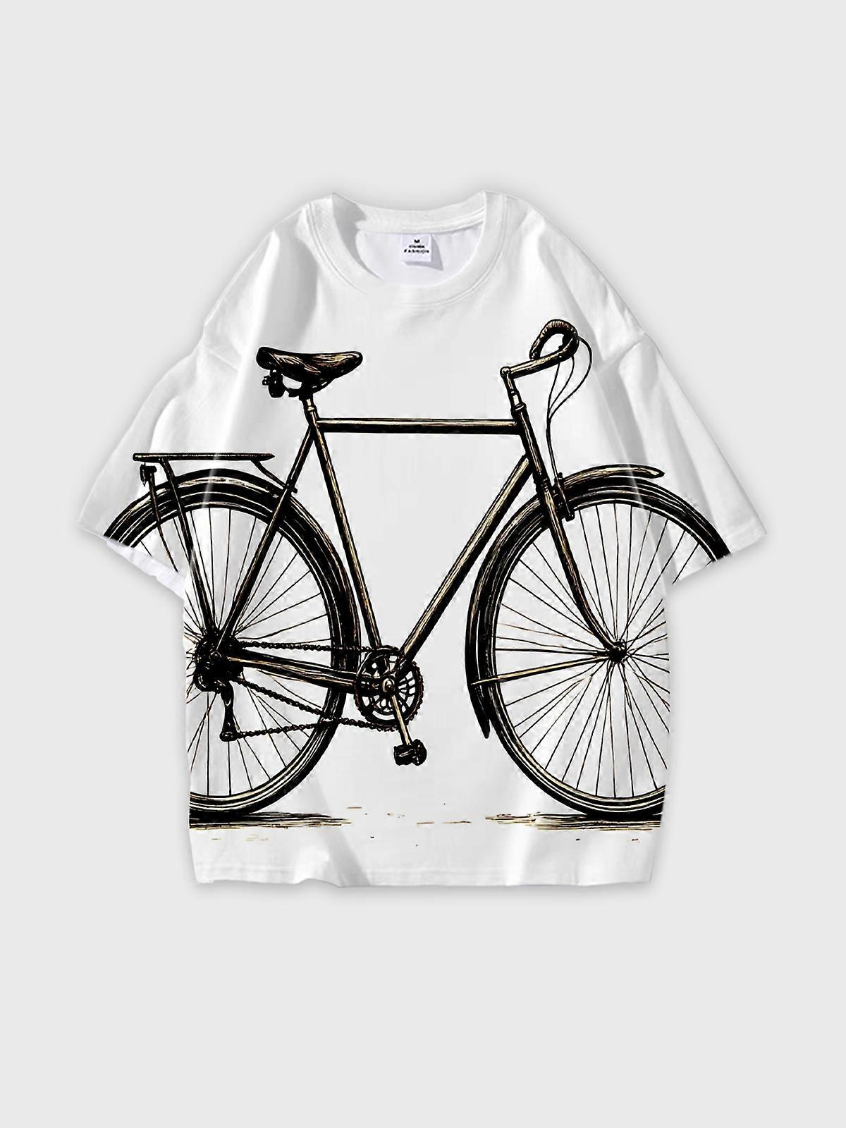 T-Shirt Short Sleeve Round Neck, Summer Casual Loose Graphic Tee, Unisex Pattern U2297