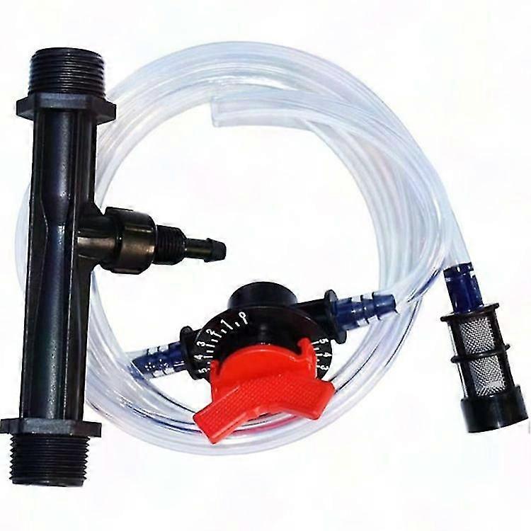 Drip Irrigation Kit with Venturi Fertilizer Injector - 1 Hose Garden Irrigation System for Automatic Fertilizing (3/4" or 1/2")