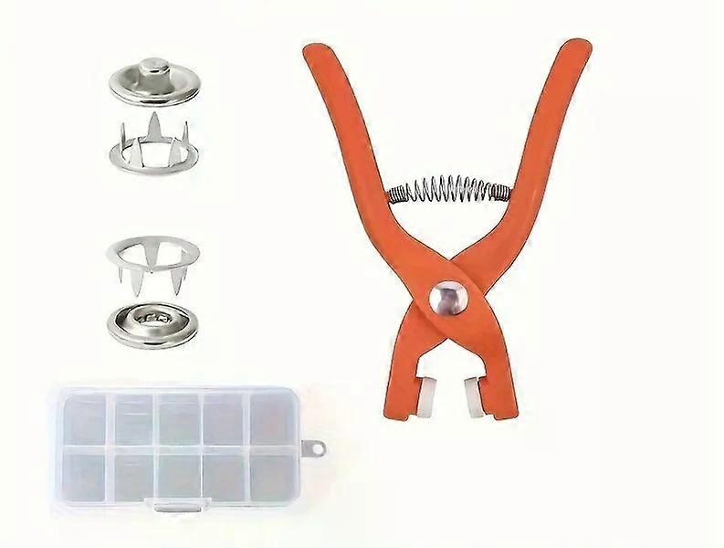 Metal button fixing kit, 50-piece set, durable and portable, suitable for multiple materials