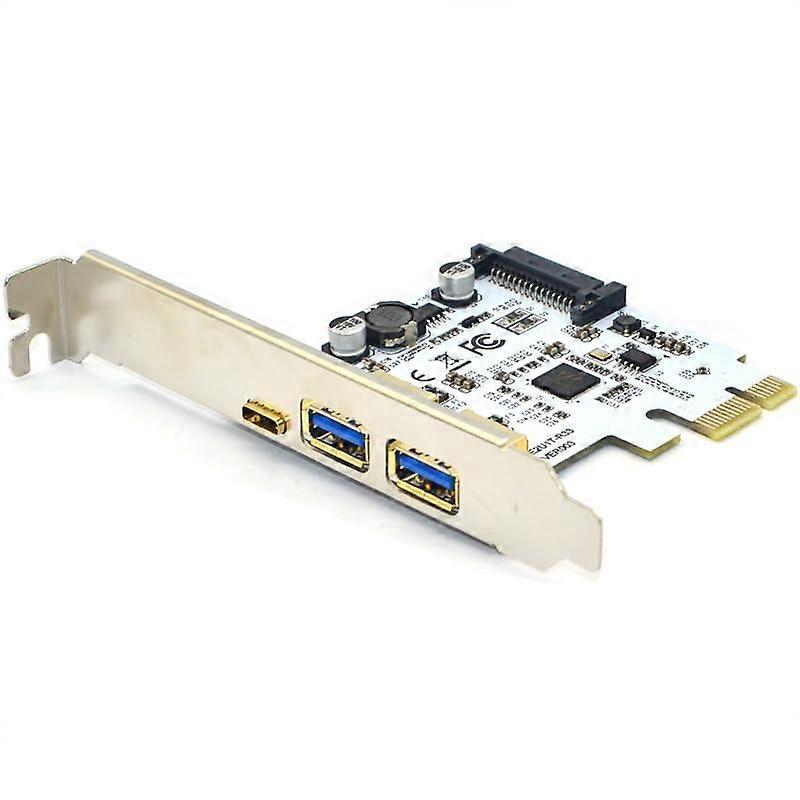 USB 3.2 GEN1 Type C Expansion Card 5Gbps 19Pin Socket Front Panel Mount 2Port Adapter