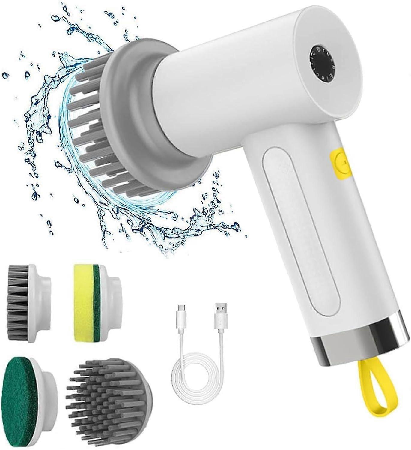 Spin Power Scrubber, Handheld Cordless Spin Brush, 2Speed Cleaning, Kitchen Sink Bathroom, Waterproof