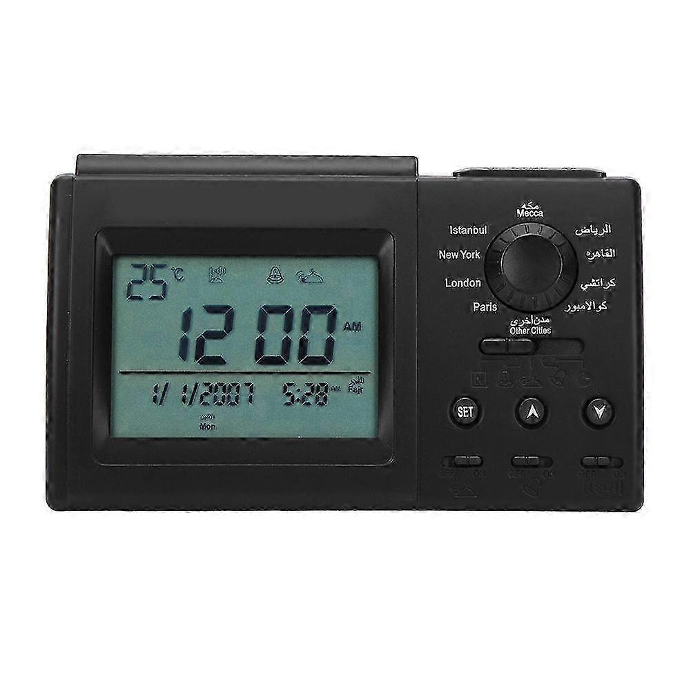 2025 Latest Model Muslim Azan Alarm Clock Electronic Desk Calendar 5 Times