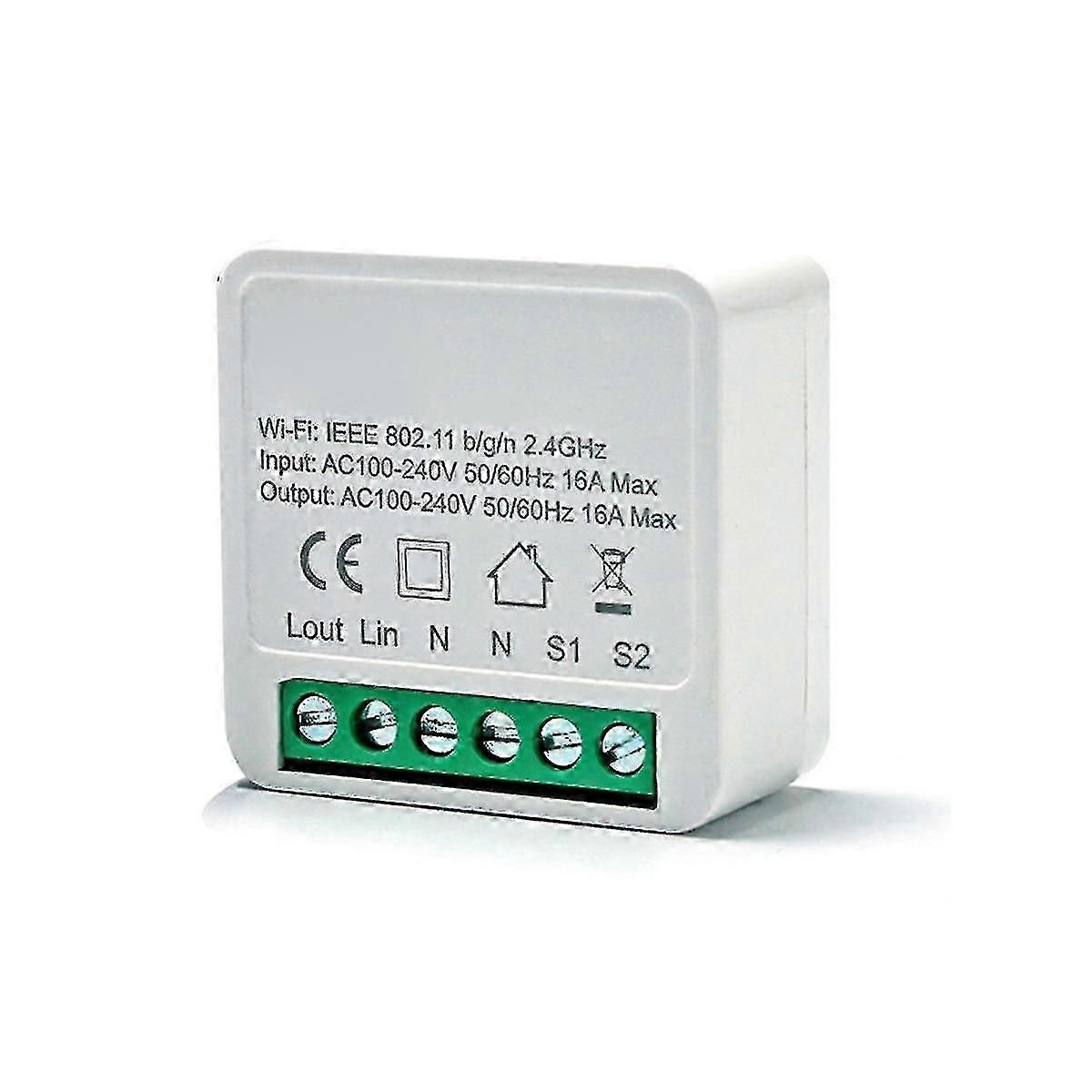 Smart Switch Wifi Light Switch Breaker Module Bluetooth Wireless Remote Control, ,1/2 Way 16a