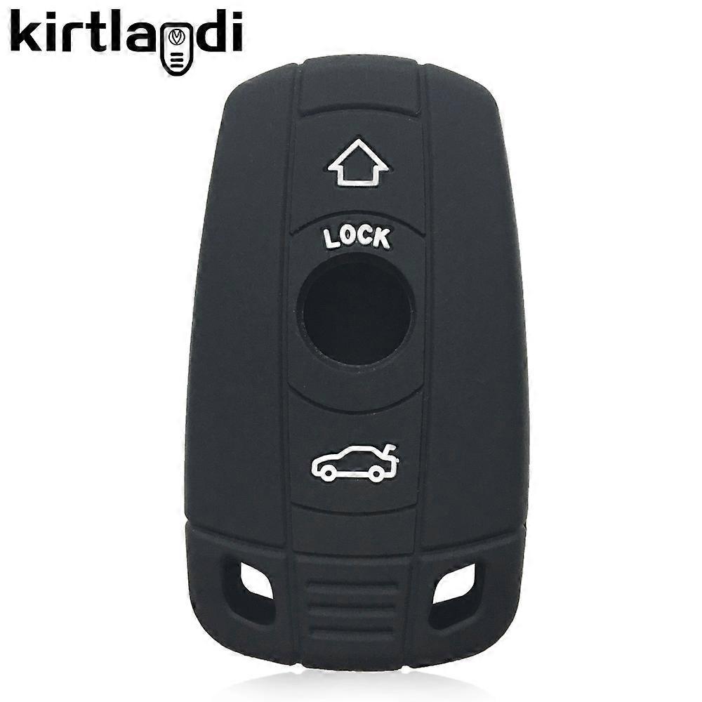 Silicone Key Case Cover for BMW E60 E90 X5 E70 E82E71 E87 E88 E89 X6 for 1 3 5 6 Series CAS3 Smart Car Key Shell Cover with Holder~09120