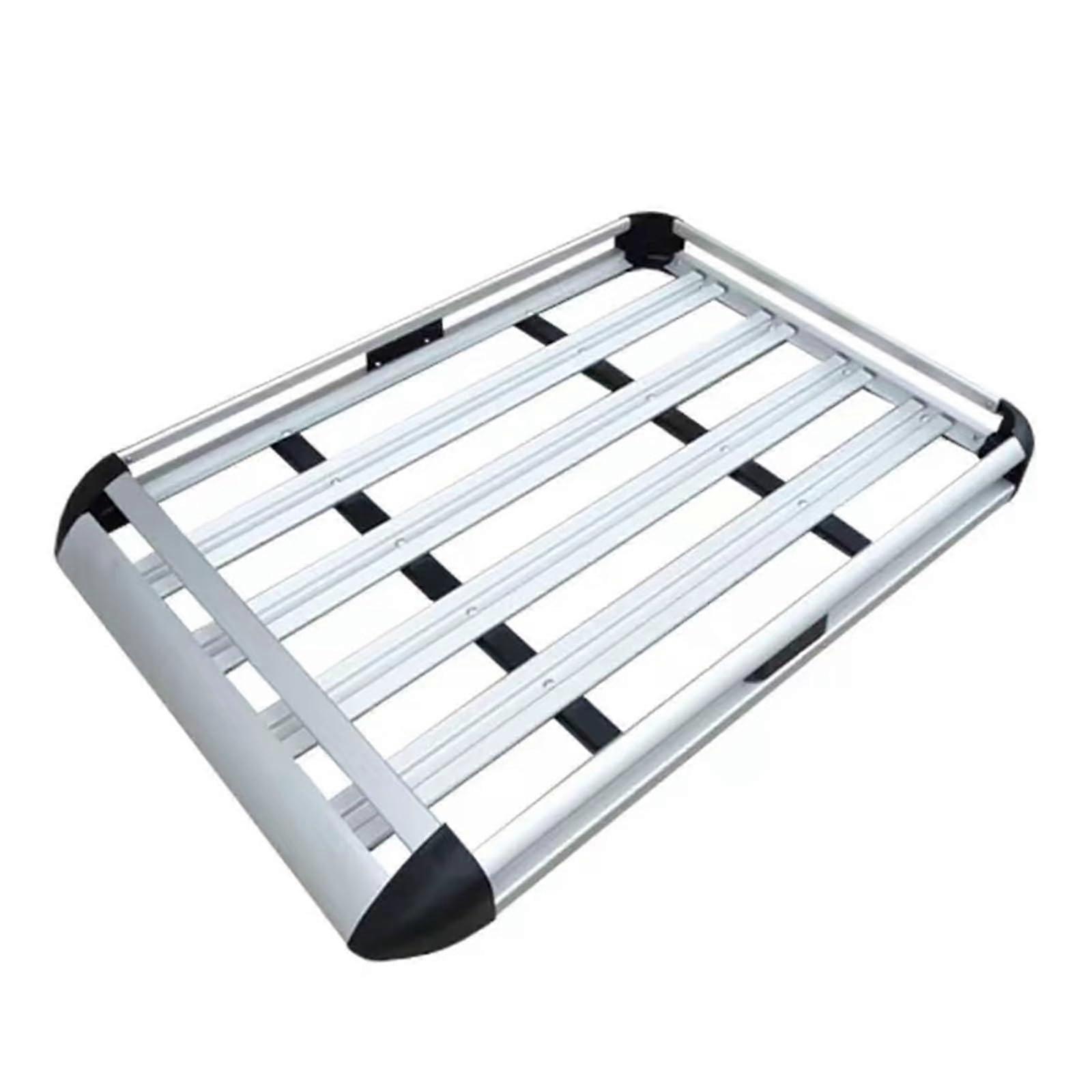 Cross Rail Roof Rack Aluminum Alloy 127x90 Cm And 140x100 Cm Double Layer SUV Roof Cargo Carrier Silver