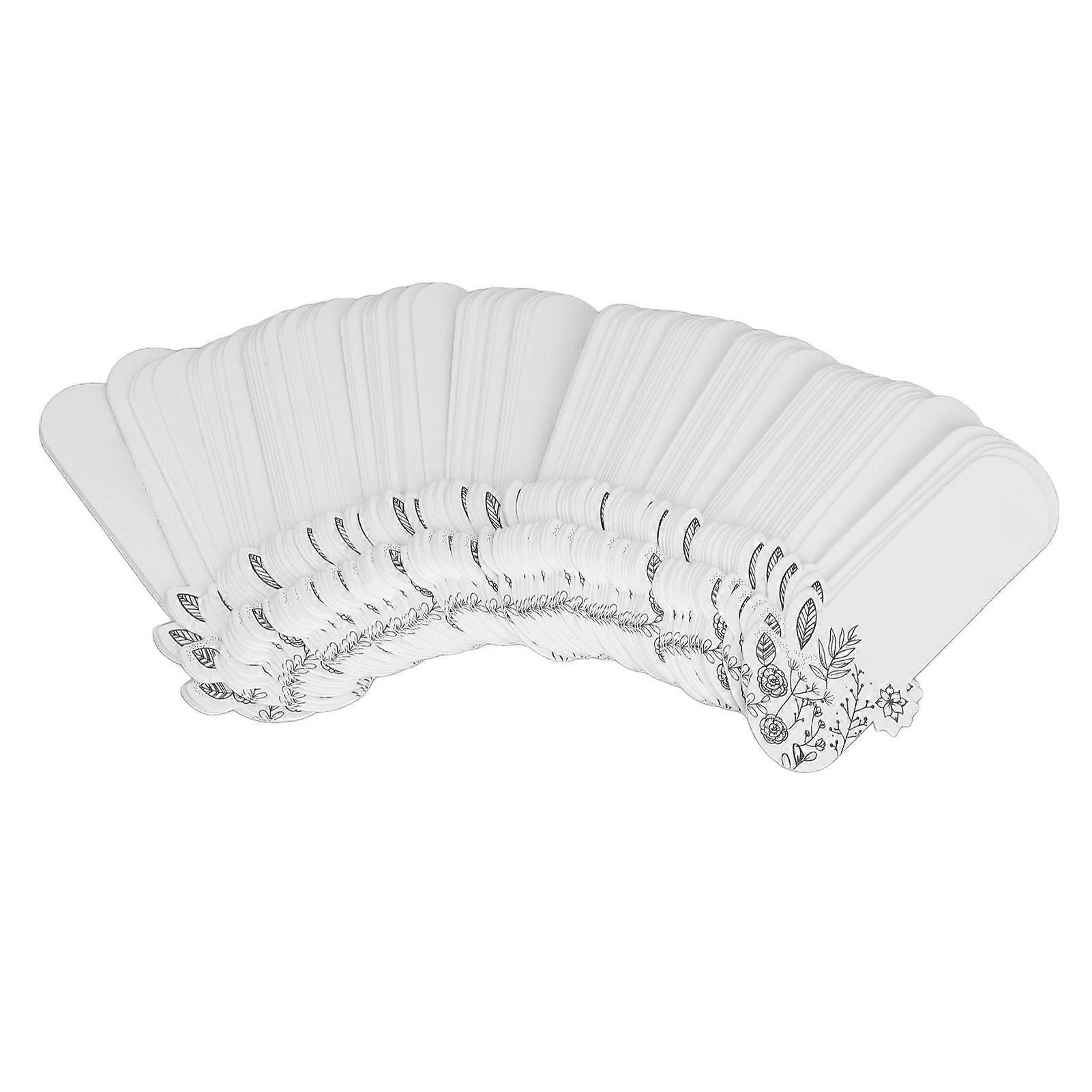 100pcs Perfume Test Strips Floral Print White Essential Oils Test Paper for Aromatherapy Scents Testing
