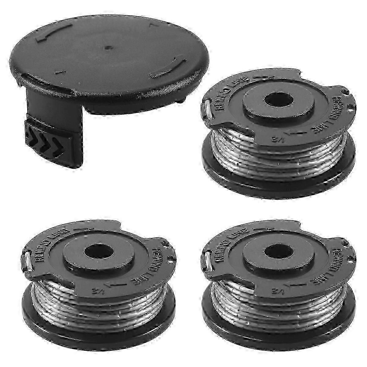 3 Pack String Trimmer F016800569 Spool Line with F016F04557 Spool Cover Suitable for Bosch Easy Grass Cut ART