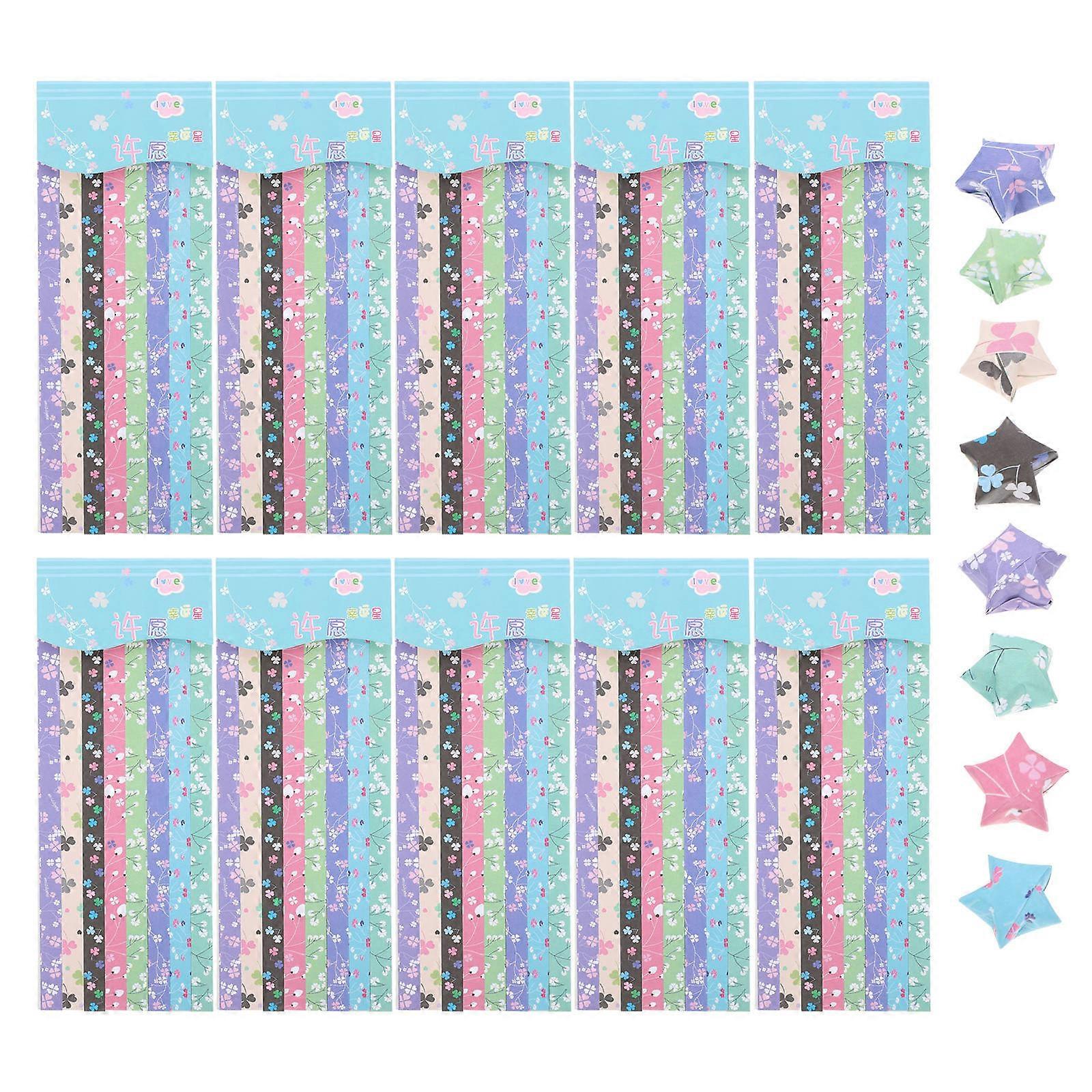 Assorted Color Star Pattern Origami Paper For DIY Crafts Family Entertainment 1360Pcs